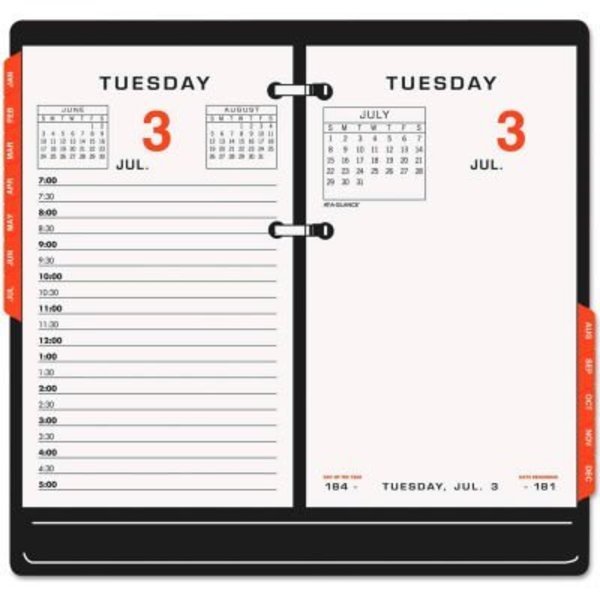 AT-A-GLANCE Two-Color Desk Calendar Refill, 3.5 x 6, 2022, At-A-Glance, Mfr#: E01750